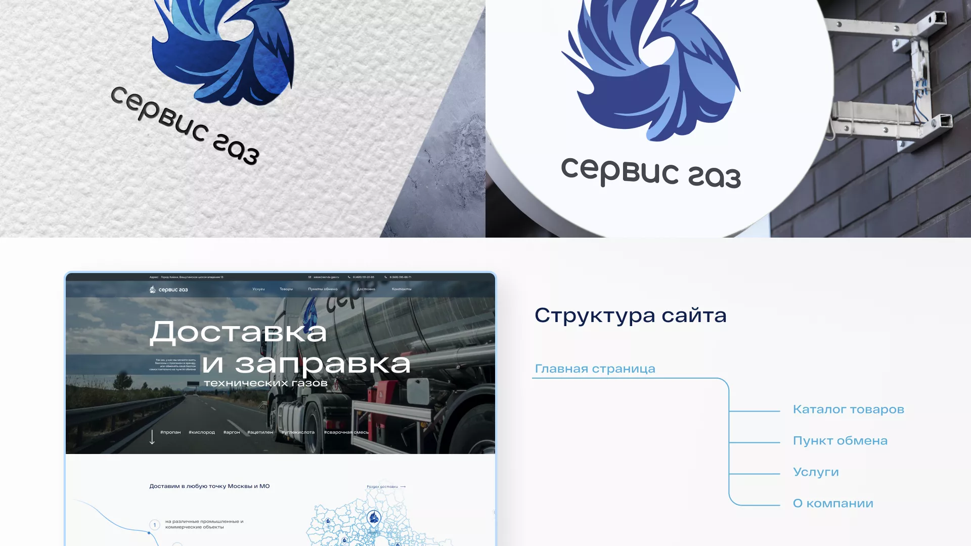 Создание сайта компании «Сервис газ» в Кораблино